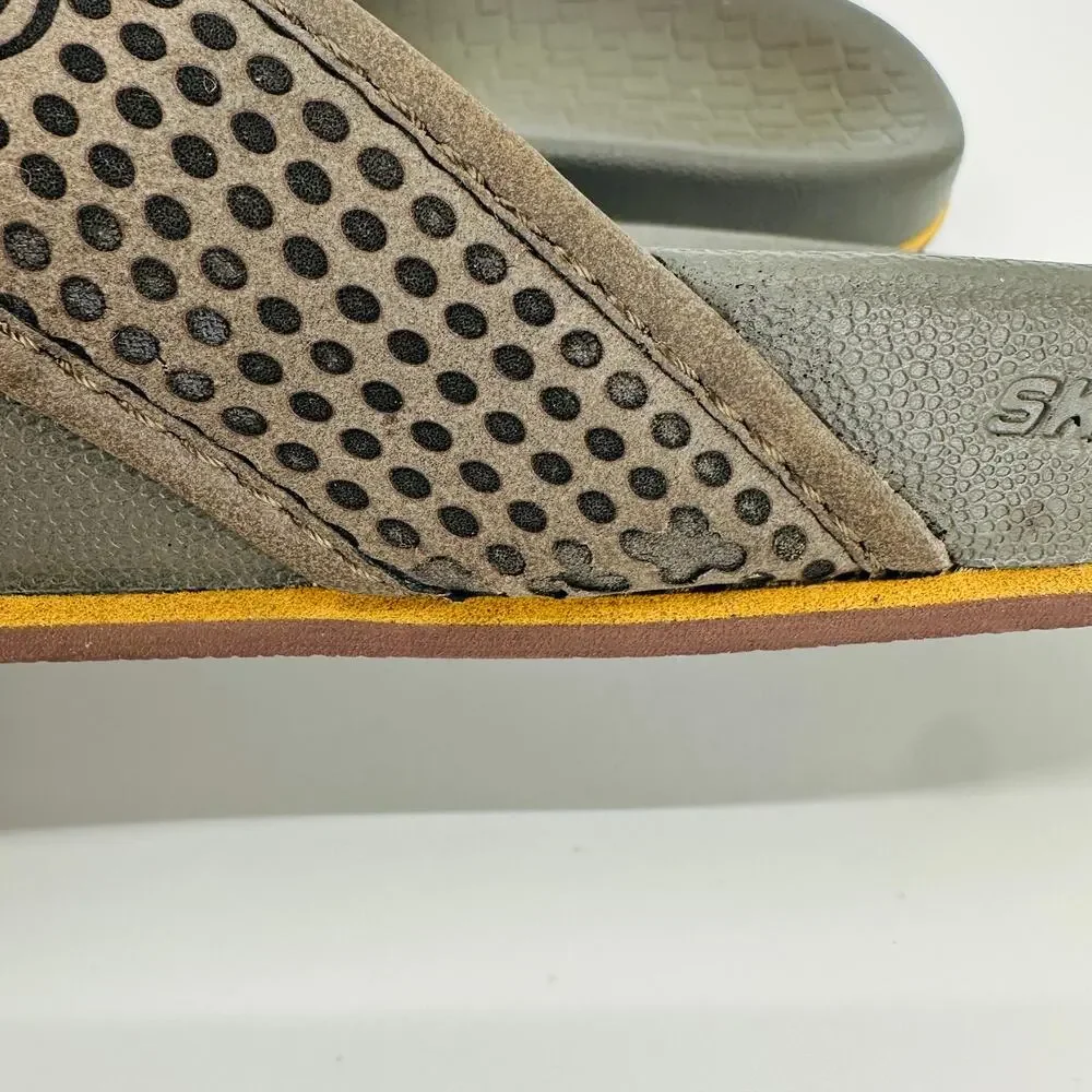 Skechers Men's Relaxed Fit: Pelem - Emiro Thong Sandals Dark Brown 65093 Size 12